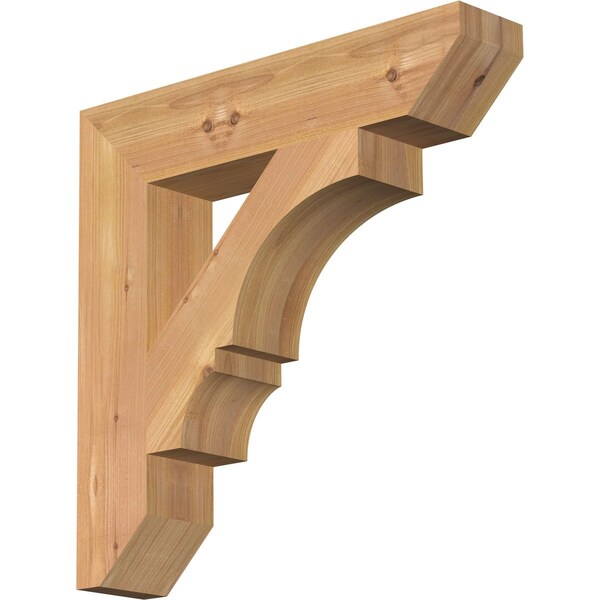 Ekena Millwork Balboa Slat Smooth Bracket, Western Red Cedar, 3 1/2"W x 18"D x 18"H BKT04X18X18BOA06SWR - main